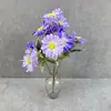 Crisantemo Redondo Bicolor Simulado de 10 Cabezas para Decoración del Hogar, Flores Artificiales para Escaparates de Centros Comerciales, Accesorios Florales, Flores Artificiales para Paredes de Fondo