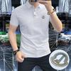 Calidad de Marca Nuevo Estilo Logotipo Personalizado de Alta Gama Lujo Ligero Camisa Polo para Hombre Verano 2025 Manga Corta Llip Corte Delgado Moda Europea