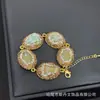 Pulsera Nueva de Amatista Natural en Piedra Cruda con Diseño Completo de Incrustaciones de Diamante, Joyería Elegante, Suministro Transfronterizo Europeo y Americano, Venta al por Mayor de Joyería