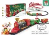 Trem Clássico de Natal Transfronteiriço Fumegante Trilha de Trem Pequeno Luz Elétrica Música Trilha Fumegante Brinquedo de Trem Pequeno