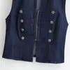 Ins estilo europeo y americano transfronterizo 2026 nueva moda elegante top sin mangas versátil de ajuste ceñido para mujer con decoración de hebilla de nudo + pantalones cortos