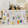 Juguetes Infantiles Cuidadosamente Seleccionados, Almacenamiento en Pared con Tablero Perforado, Estanterías Metálicas de Almacenamiento, Tablero de Actividades, Ganchos Magnéticos para Educación Temprana Montessori