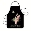 Ropa de trabajo de barbero de comercio exterior personalizada, delantal de cocina, delantal hecho a mano para estudio DIY, delantal de manicurista