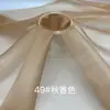 Atacado Fio de Três Fios 3060 Tecido de Organza Perolado, Leve e Crocante, Adequado para Vestidos de Casamento, Cenários de Palco, Tecidos Artesanais e Digitais