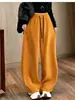 Pantalones de Pierna Ancha Ultra Finos Nuevos de Otoño e Invierno para Mujer, Cintura Alta, Adelgazantes, Holgados, Casuales con Efecto de Caída