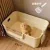 Arenero para gatos extra grande, anti-salpicaduras, arenero abierto para gatos pequeños, arenero semi-cerrado, envío gratis