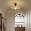 Luminária de Teto Estilo Medieval para Corredor, Lustre de Entrada em Madeira de Nogueira Retro Francês, Lustre Estilo Chinês Novo para Sala de Jantar com Proteção para os Olhos