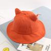 Sombrero de pescador para niños, estilo coreano, para hombres y mujeres, con orejas de gato de dibujos animados, informal, para primavera y verano, color sólido