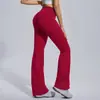 Pantalones de Fitness de Pierna Ancha Mingda de Sensación Desnuda Sin Costuras, Control de Abdomen de Cintura Alta, Moldeador de Cintura Delgada, Se Pueden Usar al Aire Libre, Pantalones de Yoga Ligeramente Acampanados