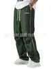 AliExpress 2026 Calças Táticas Funcionais Retro da Alta Rua Americana para Homens, Calças Casuais Esportivas de Perna Reta Largas Estilo Hong Kong