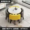 Mesa de Negociação e Cadeiras Nórdicas de Luxo Leve Combinação Moderna Simples Mesa Redonda e Cadeiras para Cafeteria Loja de Chá com Leite Apartamento Pequeno Negociação Doméstica