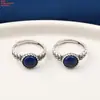 Anillo de Plata de Ley 990 Plata Pura Anillo de Trigo Vintage Desgastado Ajustable Lapis Lázuli Ámbar Anillo de Ágata Roja del Sur