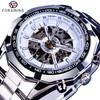 Forsining 340 Estilo Hueco Luminoso Moda Casual Reloj Mecánico Automático para Hombre