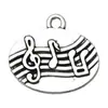 Aleación de Zinc y Plata Antigua Transfronteriza Notas Aleatorias de Instrumentos Musicales Serie Musical de Guitarra Accesorios para Pulseras, Collares, Joyería DIY