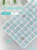 Joyería para uñas K9 hielo flash taladro cuadrado azul claro grueso taladro de pila taladro de gota de agua corazón torcido con fondo puntiagudo decoración de uñas taladro