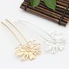 Accesorios para la cabeza DIY color cobre fundido material para horquilla bianhua de retención de color horquilla hecha a mano para novia antigua con soporte para gemas