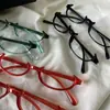 Óculos de Armação Inferior para Cosplay Anime Bidimensional Hatsune Miku Armação de Óculos Decorativa Oval Pequena Sem Lentes