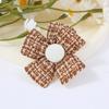 Accesorios de Flores de Cinco Pétalos a Cuadros de Venta Caliente del Fabricante Accesorios para Ropa Flor Hecha a Mano Rellena de Algodón Accesorios de Flores DIY Tela