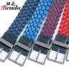 Estilo Popular Europeo y Americano Unisex Moda Cinturón Tejido Simple, Cinturón Transpirable Casual Sin Hebilla