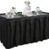 Toalha de Mesa Descartável de Plástico Saia de Mesa Retangular à Prova de Óleo Toalha de Mesa Pe Festa Casamento Mesa de Sobremesas Suprimentos para Festa Mesa de Jantar