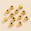 Antigo cobre dourado banhado a ouro 18K zircônio martelo açúcar contas amor contas soltas pulseira DIY pulseira acessórios de joias