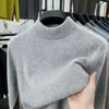 Suéter de Invierno para Hombre con Cuello Medio Alto Engrosado, Prenda Base Pulóver, Ropa Interior Cálida Casual para Hombre