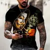 Camiseta Unisex de Manga Corta con Cuello Redondo, Patrón de Payaso DC, Máscara Maligna 3D, Suministro de Fábrica de Estación Independiente de Camarones de Amazon