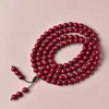Suministro al por mayor de Pulseras de Cinabrio para Mujeres y Hombres, Rosario de 108 Cuentas, Pulsera de Múltiples Círculos de Zisha para el Año de Nacimiento, Pulsera de Cinabrio