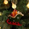 Resina de Natal pequeno pingente alce Troia floco de neve Papai Noel pingente decoração de árvore de Natal pingente decoração criativo