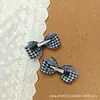 Serie de Colores Contrastantes Estilo Retro Dulce Pasador para el Cabello Infantil Azul Gris Negro y Blanco Par de Lazos Pinzas Pequeñas de Par Clip Lateral Clip para Flequillo