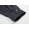 Chaqueta de retazos estilo retro minimalista de nicho japonés Rumeng para hombre, chaqueta de mezclilla de otoño de marca moderna de corte holgado con cuello contrastante