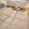 Conjunto de Quatro Peças Nude para Dormir em Algodão Puro Lavado, Amigo da Pele, Lençóis de Cama e Capa de Edredom, Conjunto de Três Peças Pequeno para Cama de Dormitório Novo