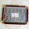 Colgante de Llave con Perlas de Cristal y Flores, Lanyard de Muñeca Pequeño con Flores, Lanyard para Funda de Teléfono Móvil, Accesorios para Llavero, Colgante para Bolso