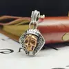 Collar colgante de calavera de plata de ley 925 versión coreana genial para hombres y mujeres hip-hop hiphop personalidad guapa con joyería T