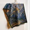 Bufanda de Imitación Cachemir Estilo Pintura al Óleo Vintage Nueva Otoño/Invierno 2026 para Mujer, Calentador de Cuello Chal Jacquard Versátil de Alta Gama al por Mayor