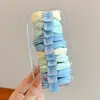 Goma para el pelo azul sal marina de verano para niños, Cuerda elástica alta para coleta, Accesorio simple y elegante para coleta alta