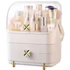 Caja de Almacenamiento de Cosméticos Popular en Internet para el Hogar, Transparente, Simple, a Prueba de Polvo, Tipo Cajón, Estante Multifuncional de Escritorio para Almacenamiento de Cosméticos