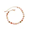 Pulseira redonda de zircônia cúbica colorida, banhada a ouro 14K - um design luxuoso e de alta qualidade, uma joia única e estilosa, disponível para atacado