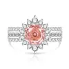 Douyin Venta Caliente Anillo de Gemas de Colores Corte Rosa Paparazzi Joyería de Diamante de Alto Carbono Brillante Transfronteriza Transmisión en Vivo Dropshipping