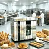 Horno rotatorio de aire caliente para panadería para pasteles de luna, obleas de durazno, tartas de huevo, obleas de leche y palitos de leche, horno de 15 bandejas, 16 bandejas, 32 bandejas