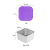 Amazon Taza de Salsa de Acero Inoxidable 304 Aderezo para Ensalada Contenedor de 60/180ml con Tapa de Silicona Caja de Snacks a Prueba de Fugas