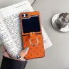 Estilo Simple Personalizado Adecuado para Funda de Teléfono Móvil Samsung Zflip4 Plegable Arriba y Abajo Flip7 Estilo de Moda Japonés y Coreano Todo Incluido