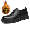 Zapatos de Cuero Negro para Hombre 2024 Nuevos de Invierno Transpirables Zapatos que Aumentan la Altura para Hombre 10cm Zapatos de Vestir de Negocios Casuales para Boda