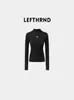 Suéter de moda con cuello alto medio y patrón de cruz para mujer, Nueva moda Primavera 2026, Sensación de alta gama, Cómodo, Adelgazante, Capa base cálida