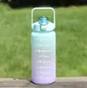 Vaso de Agua de PC de Gran Capacidad con Popote a Prueba de Fugas 2000ml