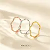 Anillo de Acero de Titanio con Micro Diamantes de Ola Simple Estilo Coreano Diseño de Nicho para Mujer Anillo Elegante de Lujo Ligero Accesorios de Moda