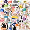 Pegatinas de Emoticonos de Conejo con Citas de Dibujos Animados Impermeables Decorativas DIY Venta al por Mayor Fabricante Transfronterizo Temu Amazon
