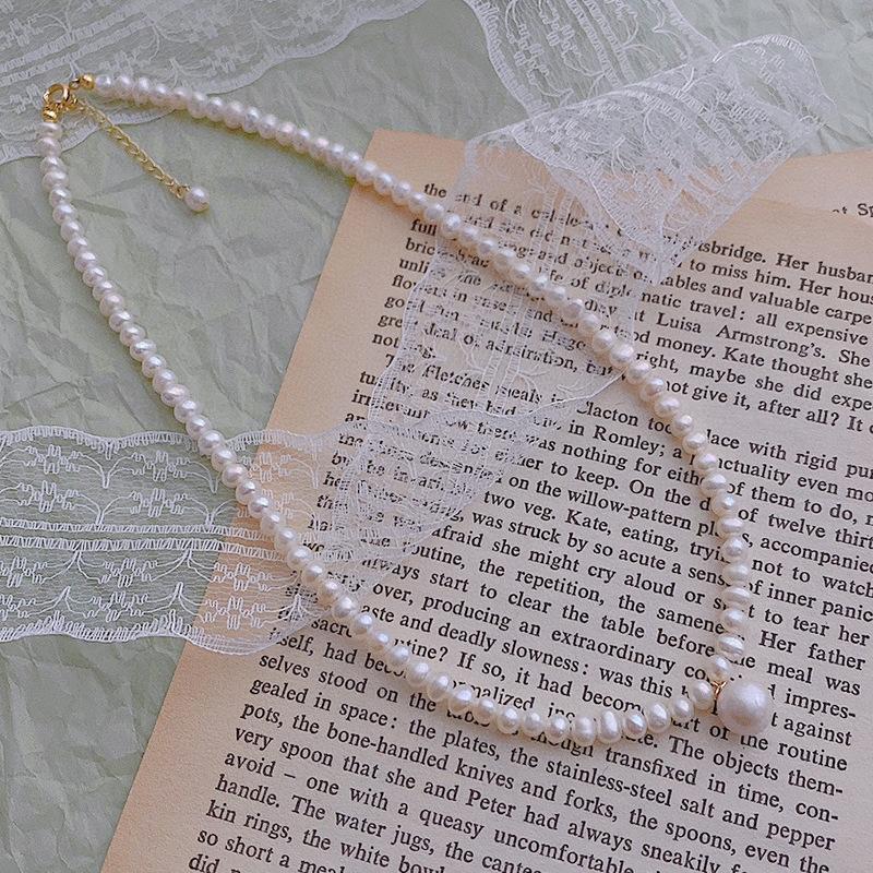 天然淡水珍珠项链女百搭新款气质小众设计感高级感珍珠