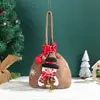 Nova sacola de presente de Natal transfronteiriça, sacola de maçã para Véspera de Natal, sacola de desenho animado com sinos, sacola de doces do Papai Noel, sacola de presente para crianças