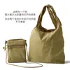 Bolsa Tote Dobrável Simples Portátil para Exterior Personalizada Transversal Portátil Leve Multiuso Bolsa de Ombro de Nylon